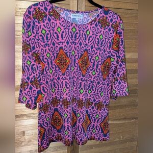 Buckhead Betties Geometric Print Top